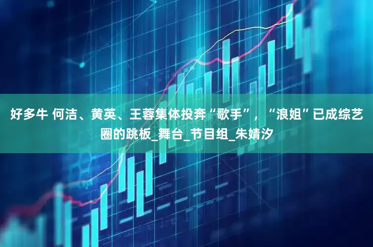 好多牛 何洁、黄英、王蓉集体投奔“歌手”，“浪姐”已成综艺圈的跳板_舞台_节目组_朱婧汐