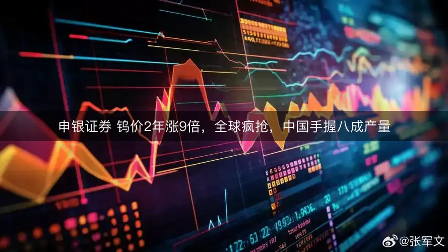 申银证券 钨价2年涨9倍，全球疯抢，中国手握八成产量